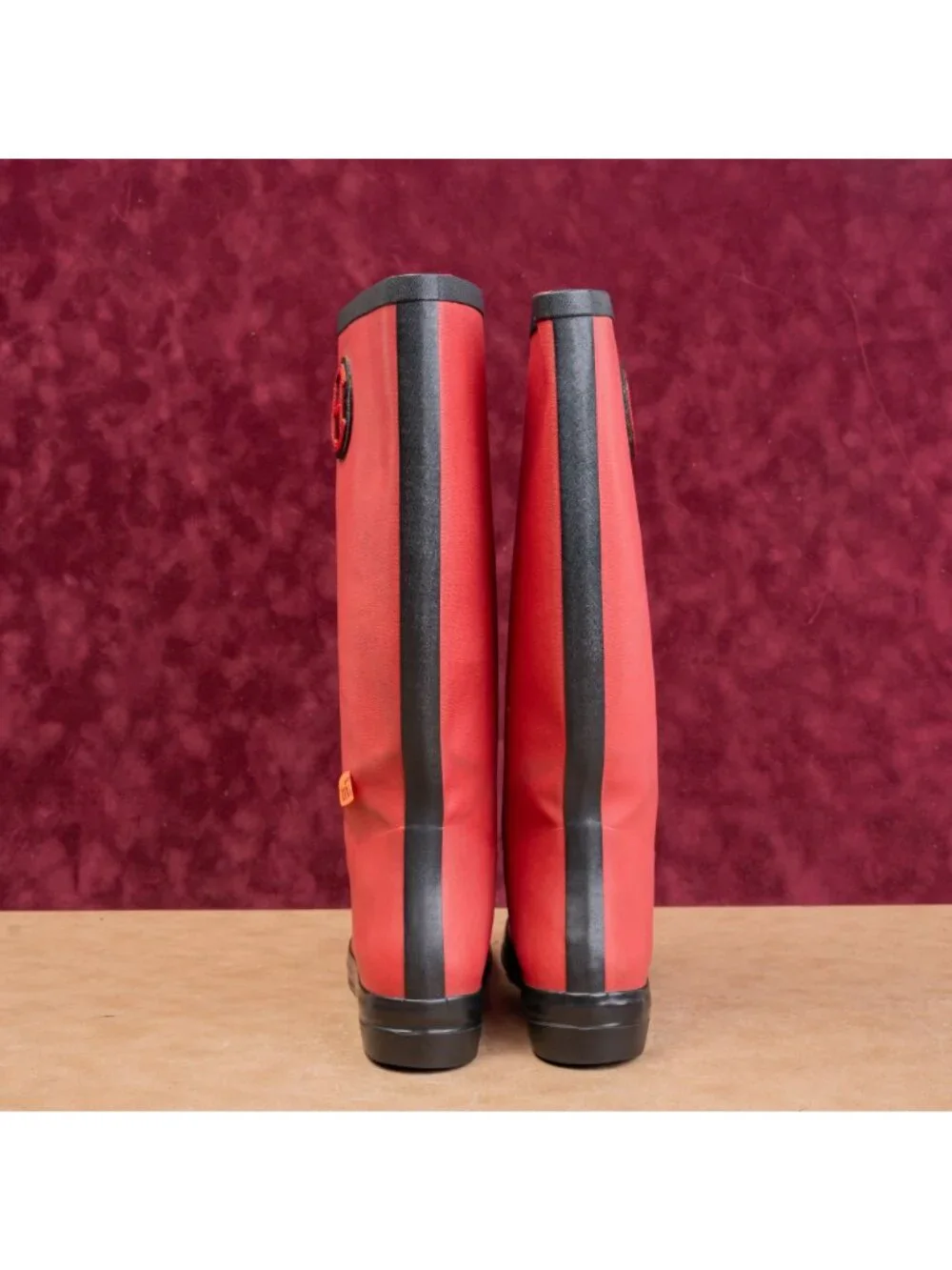 Cole Haan Women Vintage Y2K Wellies Festival Party Red Rubber Rain Boots sz 9